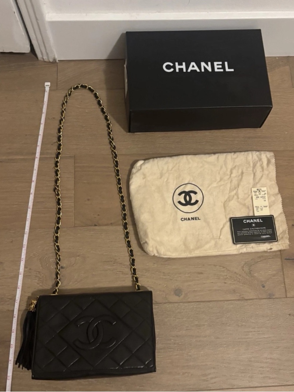 Chanel Diamond Quilt Flap Bag With Logo Box, Dust Bag & Card - Picture 2 of 13